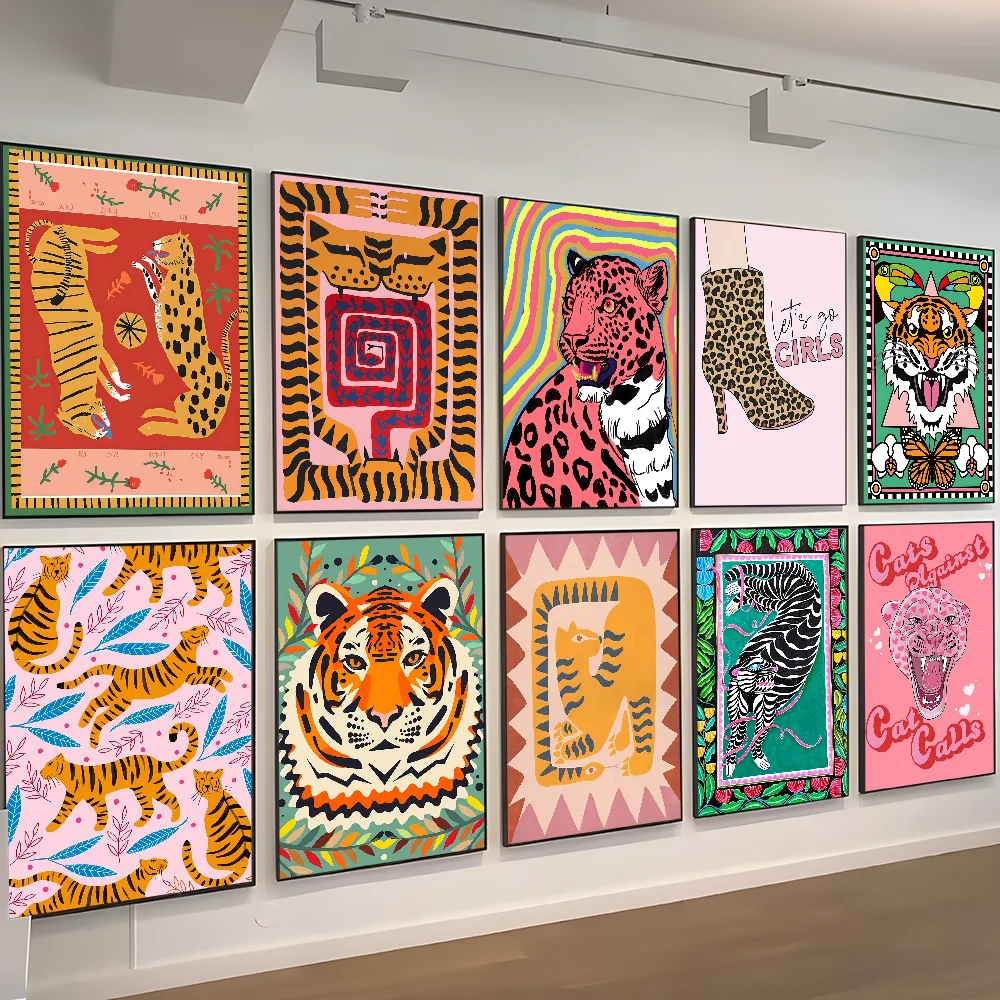 Wild Leopard Tiger Vase Flower Girl Power Whitepaper Poster HD Quality Poster Wall Art Painting Study Room Wall Decor Wild Leopard Tiger Vase Flower Girl Power Whitepaper Poster HD Quality Poster Wall Art Painting Study Room Wall Decor